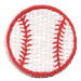 red baseball patch