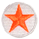 bright orange star patch
