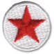 red star soccer ball patch