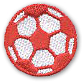 red soccer ball patch