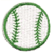 green baseball patch
