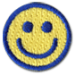 happy face soccer ball patch