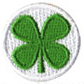 lucky shamrock soccer ball patch