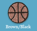 Brown / Black Basketball Patch