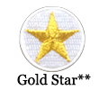 Sample 10-Pack Gold Star Patches