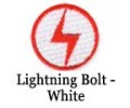 Lightning Bolt Patch - White / Red