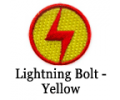 Lightning Bolt Patch - Yellow / Red