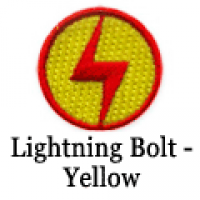 Lightning Bolt Patch - Yellow / Red