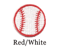 Red / White Baseball Patch