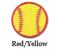 Red / Yellow Softball Patch