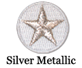 Silver Metallic Star/White Patch