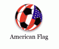 Soccer Ball Car Magnet - American Flag