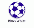Soccer Ball Car Magnet - Blue / White