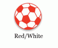 Soccer Ball Car Magnet - Red / White