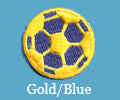 Gold / Blue Soccer Ball Patch