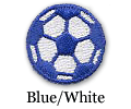 Sample 10-Pack Blue/White Soccer Ball Patches