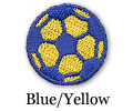Blue / Yellow Soccer Ball Patch