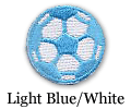 Light Blue / White Soccer Ball Patch