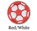 Red / White Soccer Ball Patch